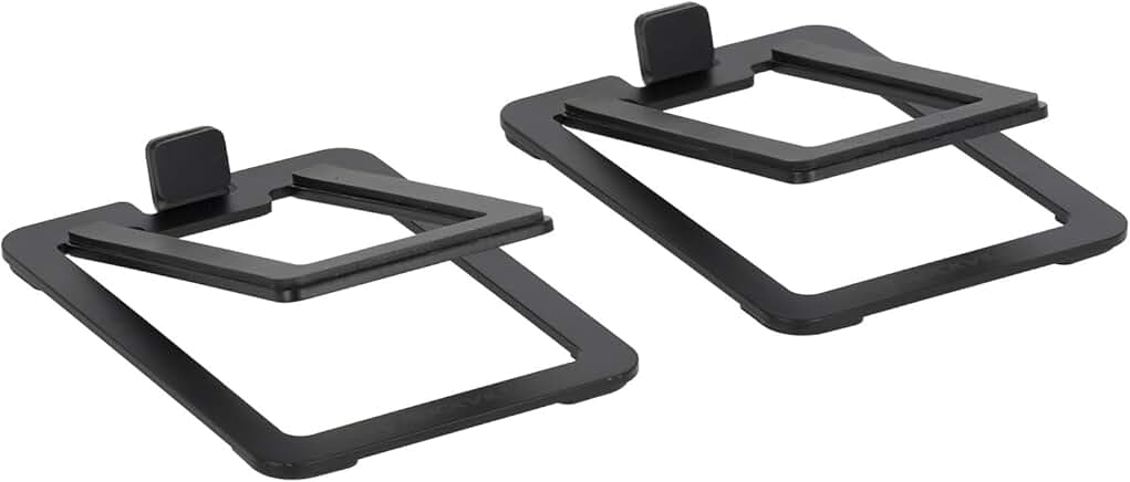 Pair of Low Profile Speaker Stands with Foam Pads