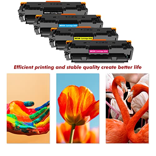 055H 055 MF743Cdw Toner Cartridge High Capacity 4 Pack Compatible Replacement for Canon Cartridge 055 Color ImageCLASS MF743Cdw MF741Cdw MF746Cdw LBP664Cdw Laser Printer Black/Cyan/Magenta/Yellow