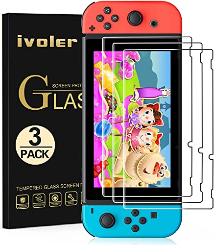 3 Pack Tempered Glass Screen Protectors for Nintendo Switch