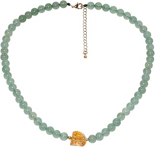Beaded Citrine Necklace for Healing and Balance