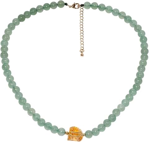 Beaded Citrine Necklace for Healing and Balance