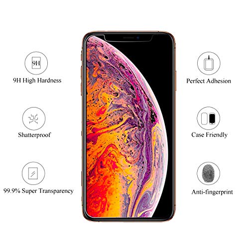 for Apple iPhone 11 Pro/iPhone Xs/iPhone X Screen Protector,3 Pack,5.8 Inch Display,Tempered Glass 2.5D Edge Work Most Case[NOT for iPhone 11,6.1 inch]