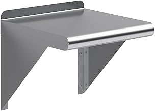 12-inch stainless steel wall shelf for kitchen and utility rooms