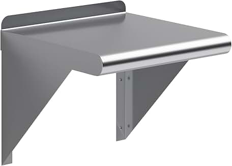 12-inch stainless steel wall shelf for kitchen and utility rooms
