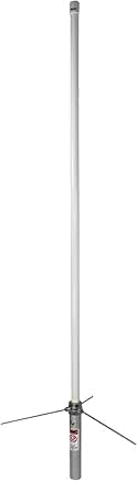 Pre-Tuned Dual-Band VHF/UHF Base Antenna with White Fiberglass
