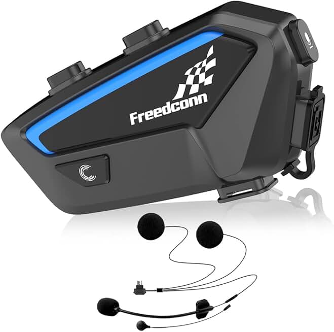 Motorcycle Bluetooth Headset with Music Sharing and Intercom