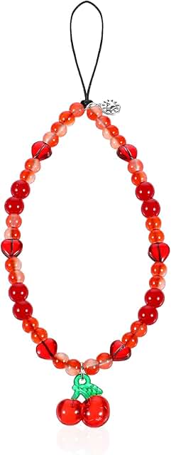 Beaded Phone Charm and Wrist Strap for Women