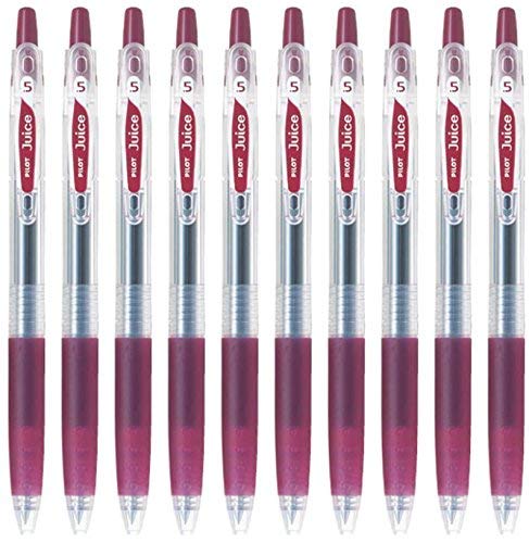 Dark Red Gel Ink Ballpoint Pen Set