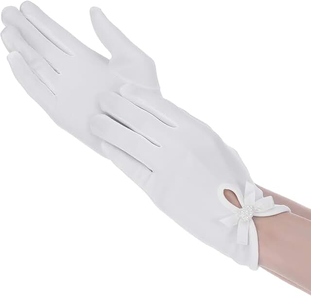 Elegant Satin Short Gloves for Weddings and Events