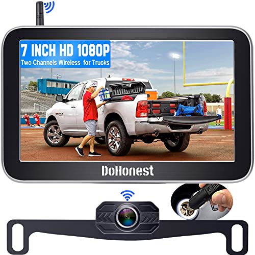Wireless backup camera system with 7-inch monitor for trucks and vans