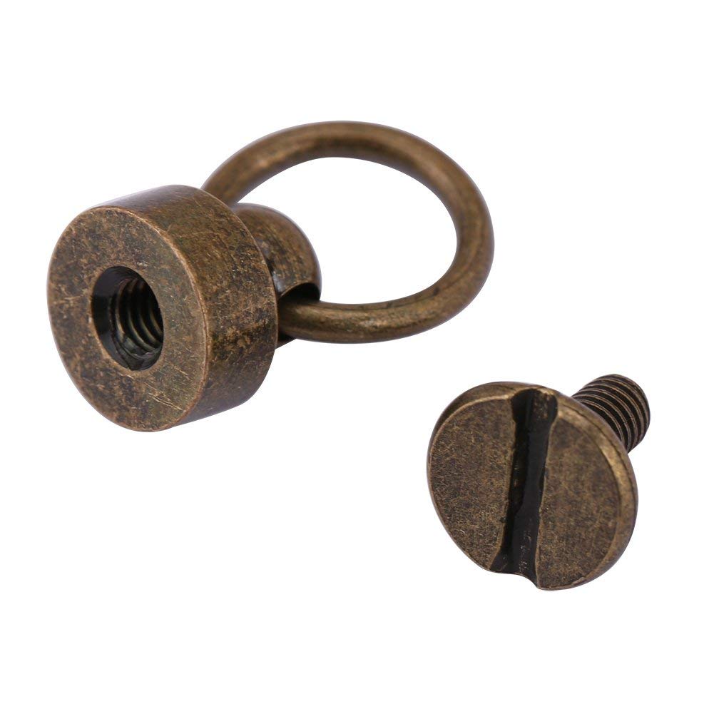 20pcs 8mm Bronze Chain Bag Rivets and Screws Set