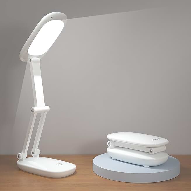 Rechargeable Foldable LED Desk Lamp with Brightness Control