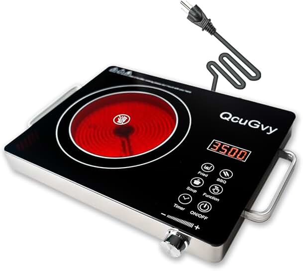 Portable Infrared Electric Hot Plate with Timer