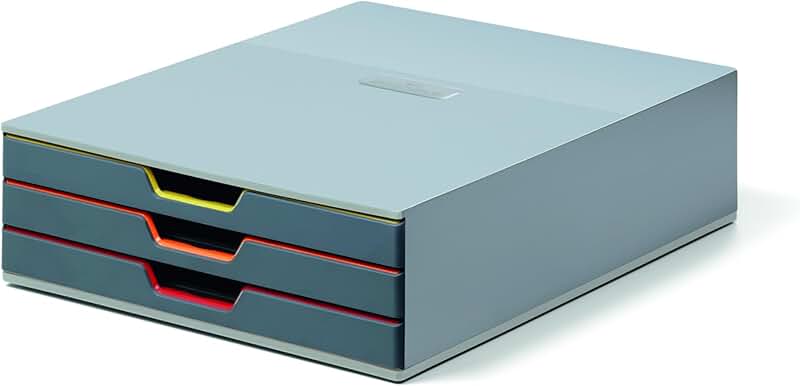 Gray 3-Drawer Storage Unit for Files and Papers