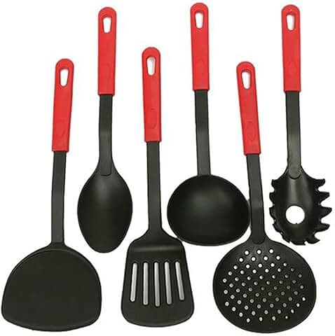 6-Piece Kitchen Utensil Set with Hole Handles