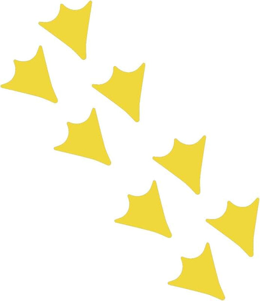 Yellow 2-Inch Duck Footprint Stickers, Pack of 48