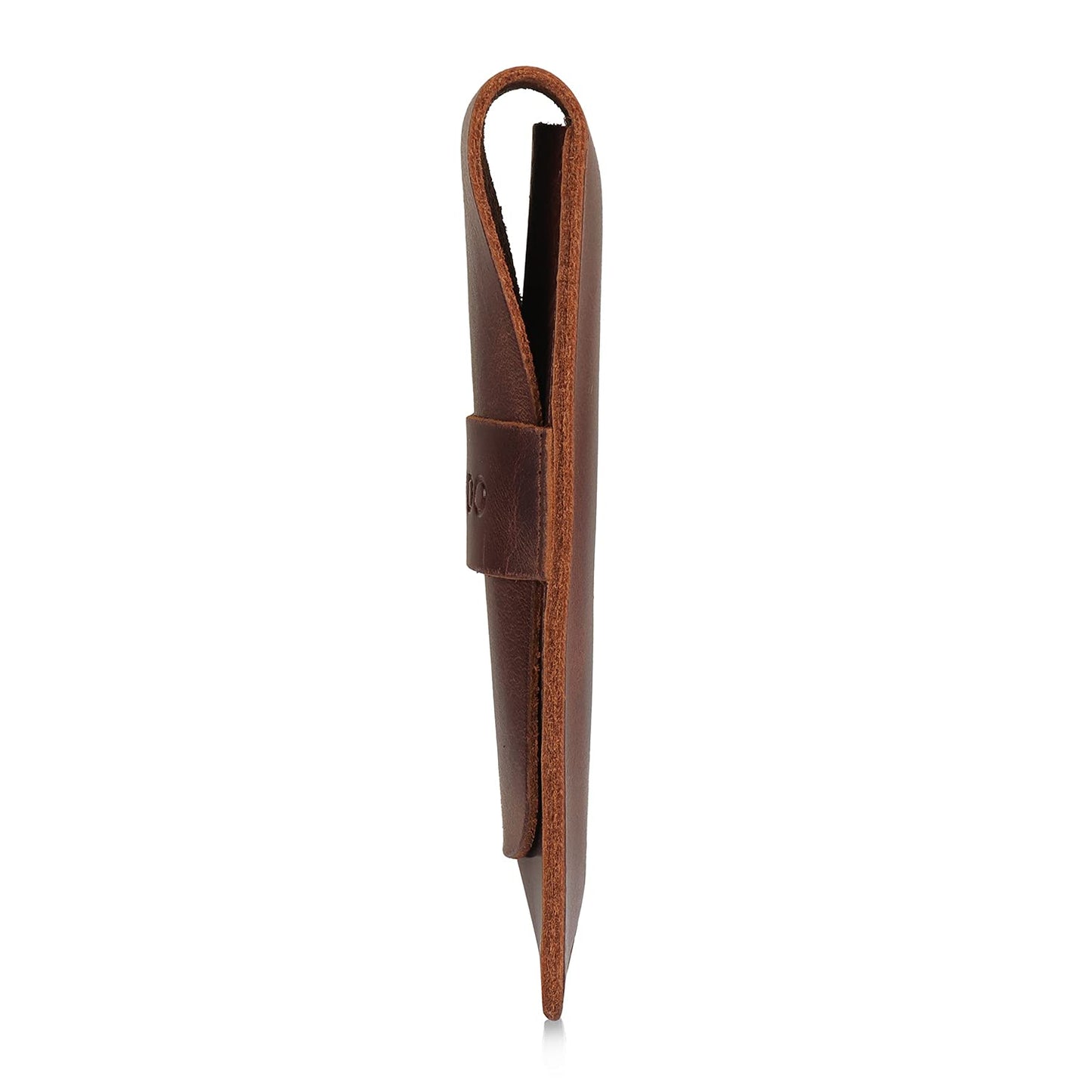 Leather Pen and Pencil Case with Tuck Flap