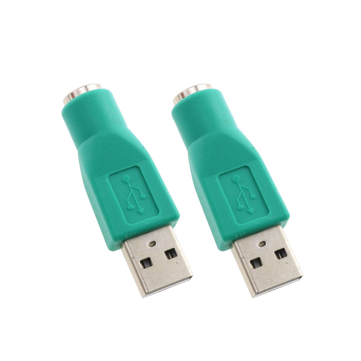2 Pack PS/2 Female to USB Male Adapter for Mouse and Keyboard