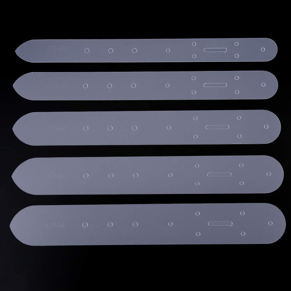 Leather Belt Punching Set 5Pcs Acrylic Templates 25-40mm