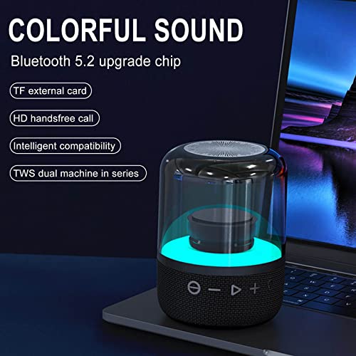#ORWIHL Bluetooth Speaker 5 0 Wireless Led Stereo Hd Speaker Computer Gaming 7 Color Light Column Soundbox for Daily Party Da