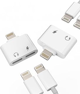 Dual Lightning Headphone Adapter with Multi-Function and Clear Sound