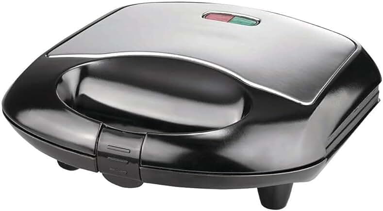 Dual Sandwich Maker with Non-Stick Plates and Cool Touch Handles