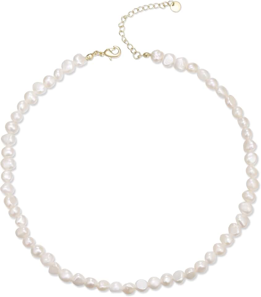 Elegant Baroque Pearl Choker with Turquoise and Crystal Beads