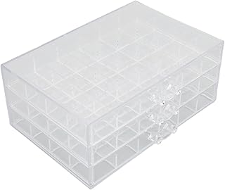Three-Layer Acrylic Jewelry Organizer with 72 Compartments