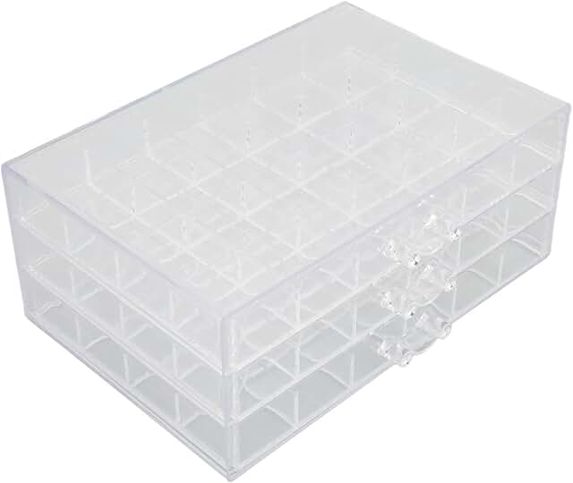 Three-Layer Acrylic Jewelry Organizer with 72 Compartments