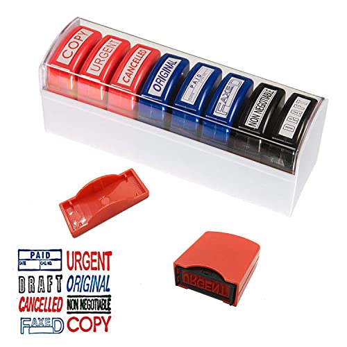 Set of 8 Self-Inking Office Message Stamps