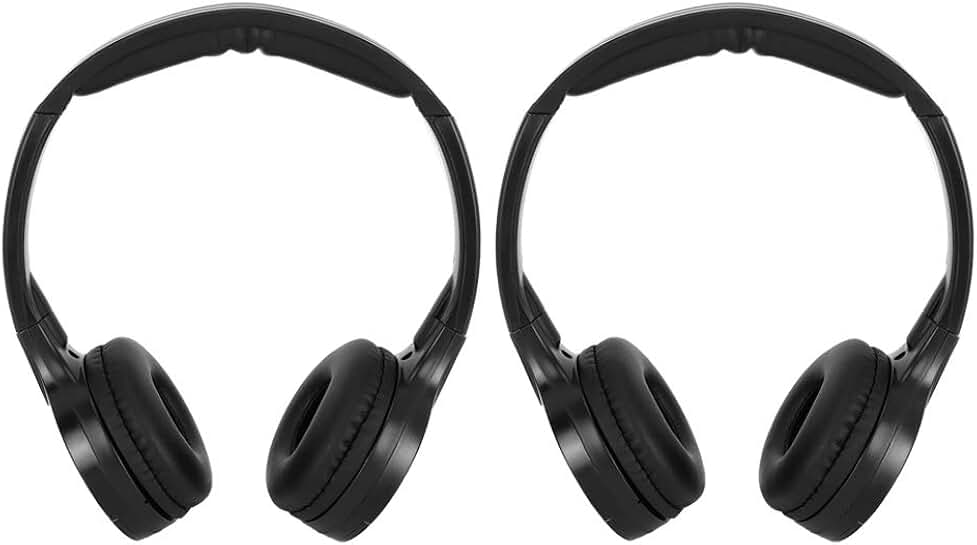 Wireless Infrared Headphones for Car DVD with Auto Off
