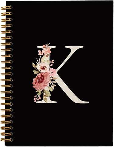 Personalized Black Hardcover Spiral Notebook for Writing
