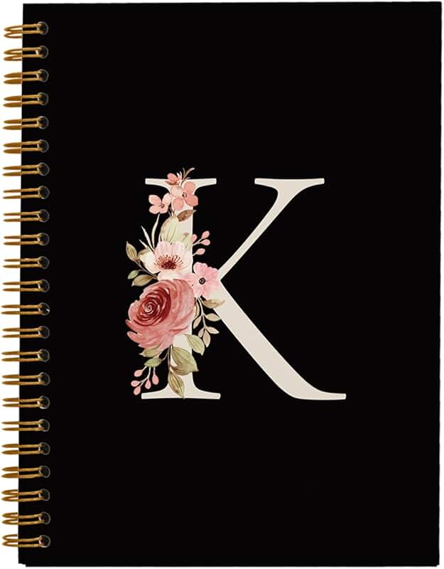 Personalized Black Hardcover Spiral Notebook for Writing