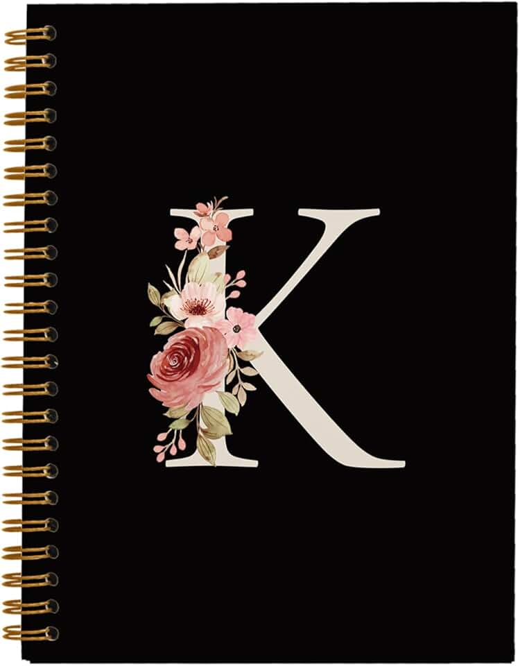 Personalized Black Hardcover Spiral Notebook for Writing