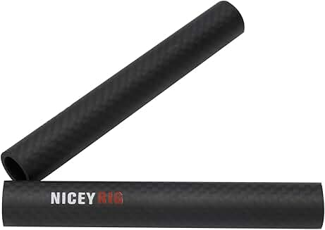 Set of two 15mm carbon fiber 4-inch rods