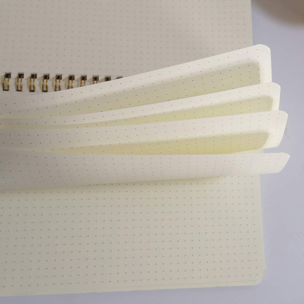 Set of 10 A5 Brown Dot Grid Notebooks, 50 Sheets