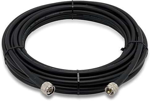 50ft Low Loss Coaxial Cable for Radio and Antennas