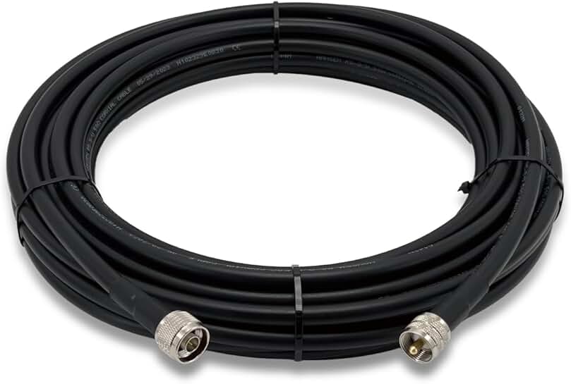 50ft Low Loss Coaxial Cable for Radio and Antennas