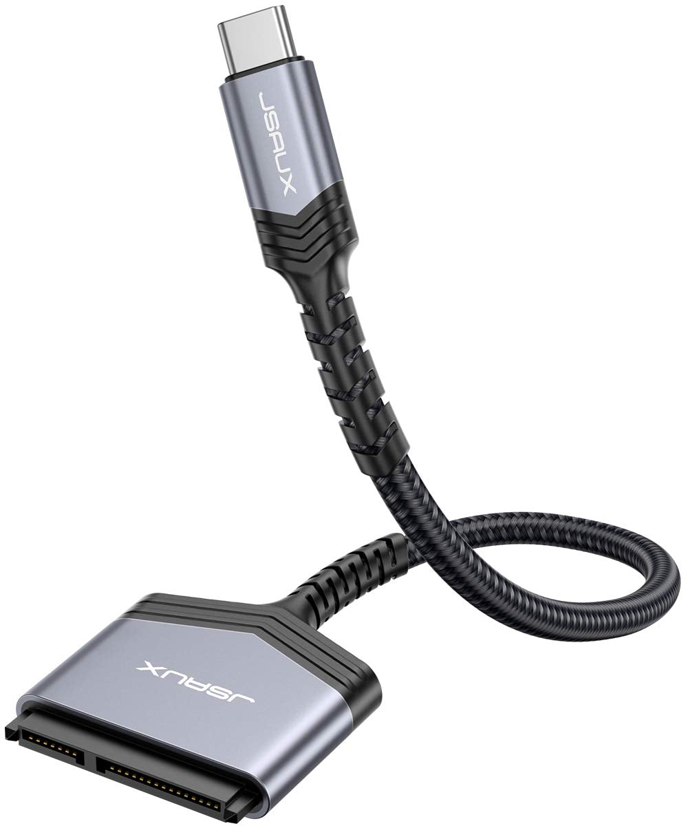 SATA to USB C Cable, USB-C 3.1 to 2.5 SATA III Hard Driver Adapter Aluminum Shell External Converter for SSD/HDD Data Transfer-Grey