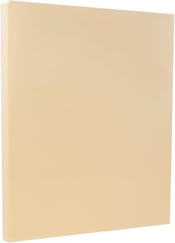 Ivory Vellum Bristol Cardstock, 8.5" x 11", 67 lb, 50 sheets