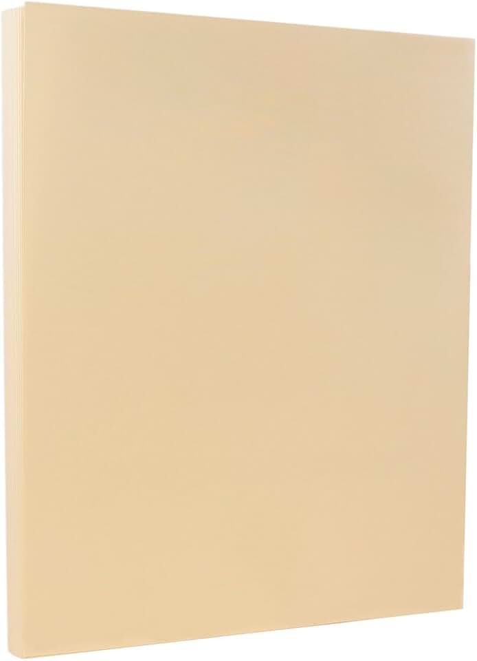 Ivory Vellum Bristol Cardstock, 8.5" x 11", 67 lb, 50 sheets