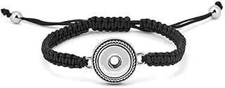Petite Black Woven One-Snap Ginger Snaps Bracelet