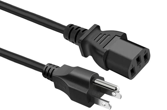 5 ft 3-Prong Power Cable for Electronics
