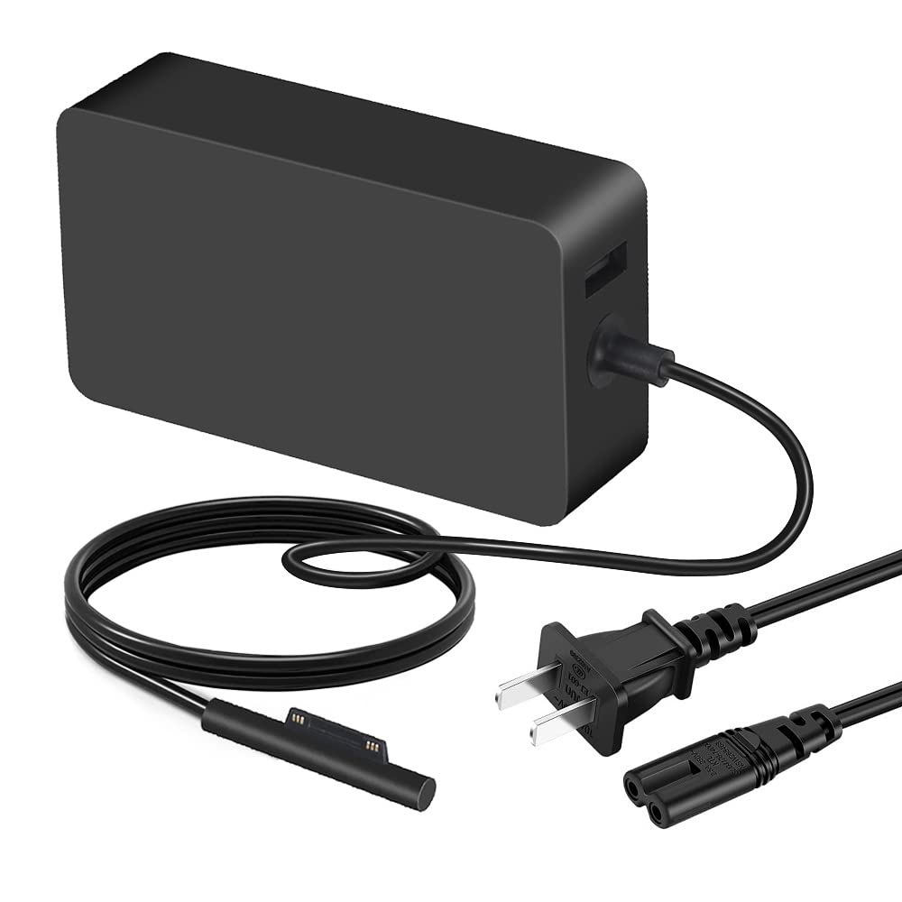 Surface Pro Surface Laptop Charger Fit for Microsoft Surface Pro 3 Pro 4 Pro 5 Pro 6 Pro 7 Pro X Surface Laptop 4, 3, 2, 1, Surface Book Windows 65W Power Adapter Cord