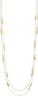 Long Gold Beaded Necklace for Women