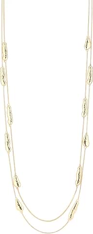 Long Gold Beaded Necklace for Women