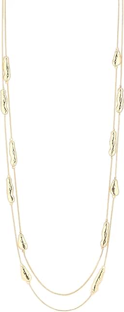 Long Gold Beaded Necklace for Women
