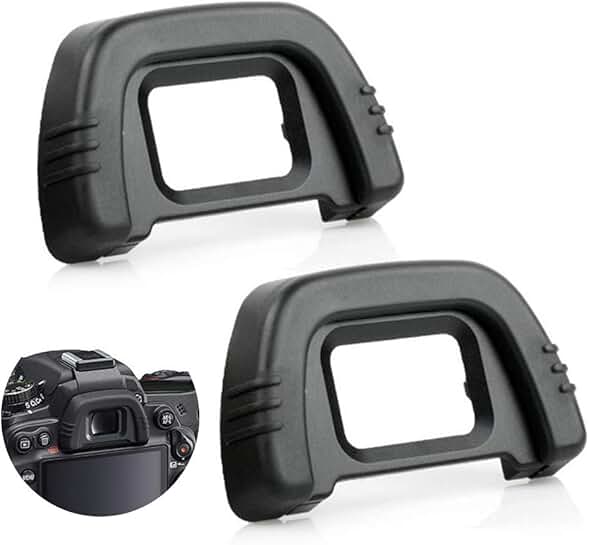 2 Pack Camera Eyecups for Nikon D7000 D750 D610 D600 D300 D200 D100 D90 D80 D70 D70s