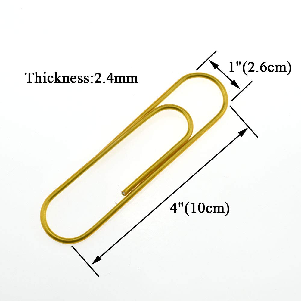 Extra Large Bright Vinyl Coated Paper Clips, 25 Pack