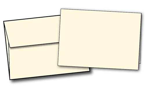Heavyweight Natural Cream Greeting Card Sets with Envelopes